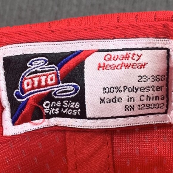 NIPSCO Baseball Hat Cap Mens OSFM Red White Jersey Mesh Strapback Indiana OTTO - Picture 12 of 12